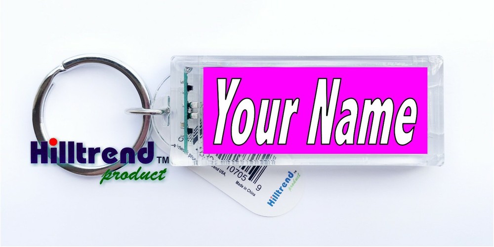 Your Name Message Solar Power Blinking Key Chain Ring Keychain No need battery