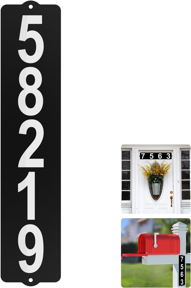 Metal Mailbox Numbers, Address Plaque, Waterproof, Horizontal & Vertical Mounted