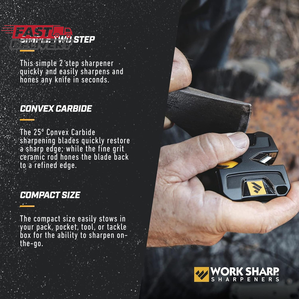 Work Sharp Portable Pivot Knife Sharpener, WSEDCPVT EDC Black