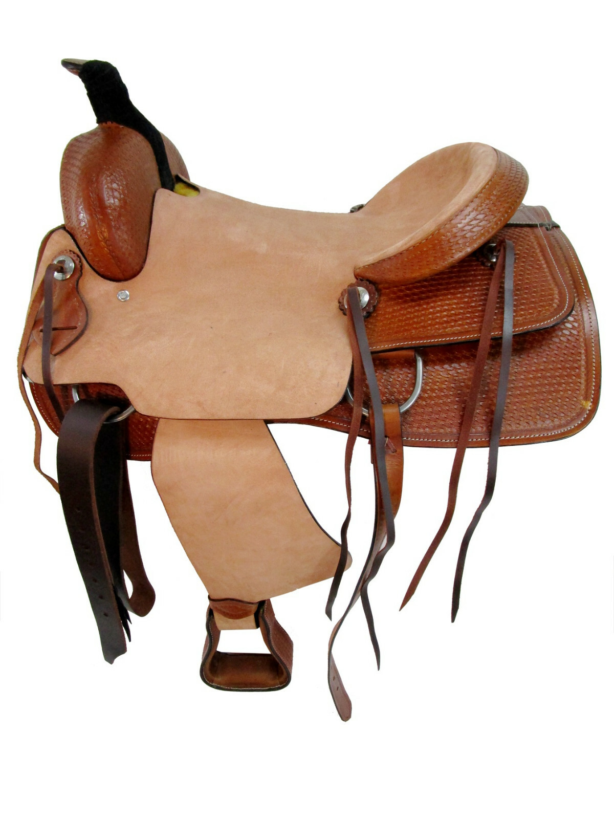 RODEO WESTERN SADDLE 16 17 HORSE RANCH ROPING ROPER TOOLED LEATHER TACK SET