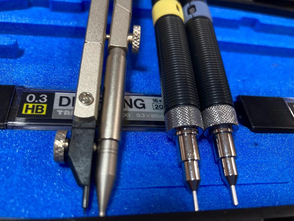 Vintage TAKEDA Drafting Tool Set Precision Compass Japan