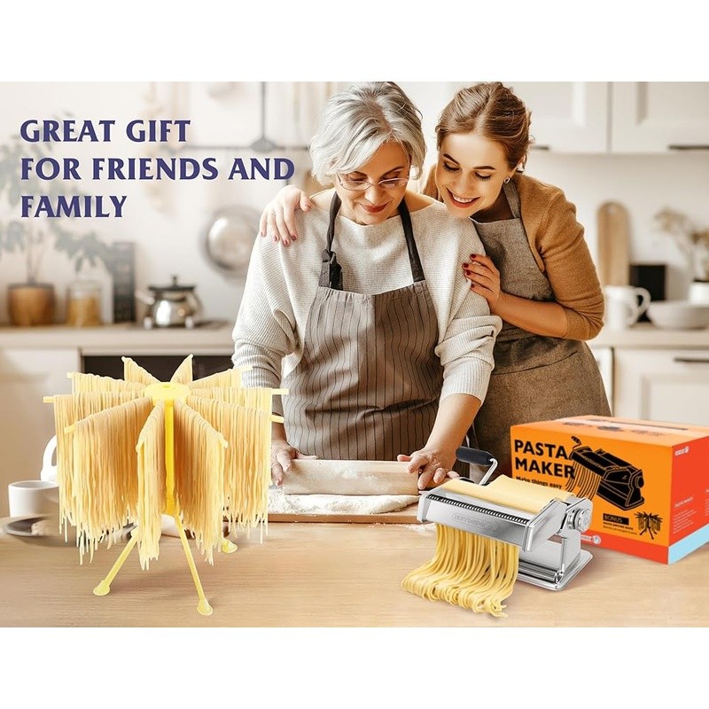 Pasta Maker Machine Adjustable Thickness 9 Settings Manual Pasta Cutting Kit New