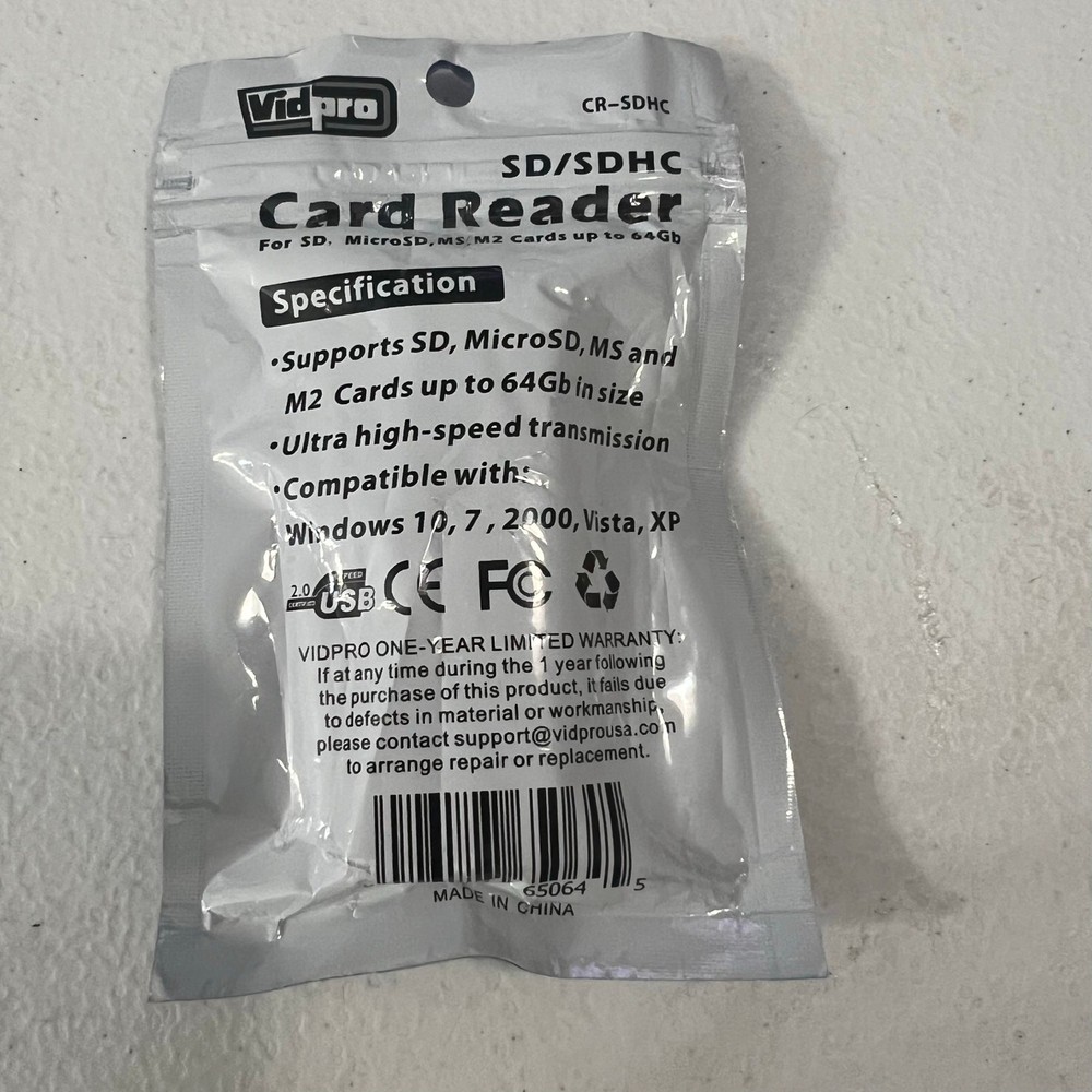 VidPro CR-SDHC SD/SDHC Card Reader
