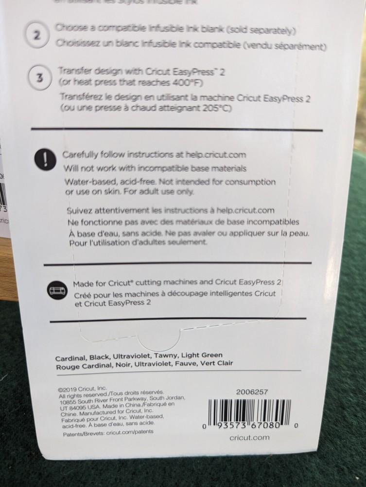 Cricut Infusible Ink Pens ( 1) .04 Basic & (2) 1.0 Basic And Neon