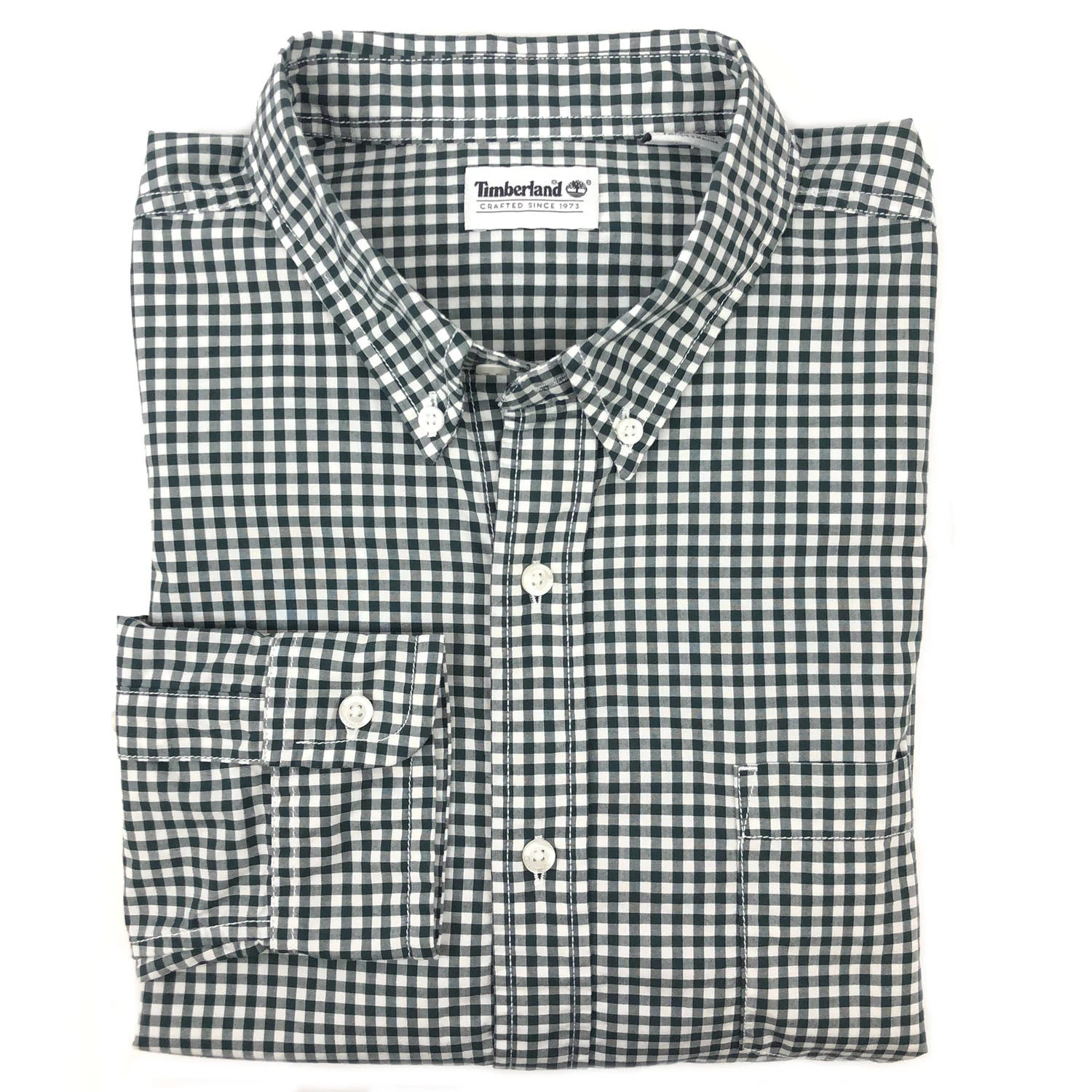 Timberland Men's Long Sleeve Gale River Cotton Button Dark Navy Down Shirt A1LHL