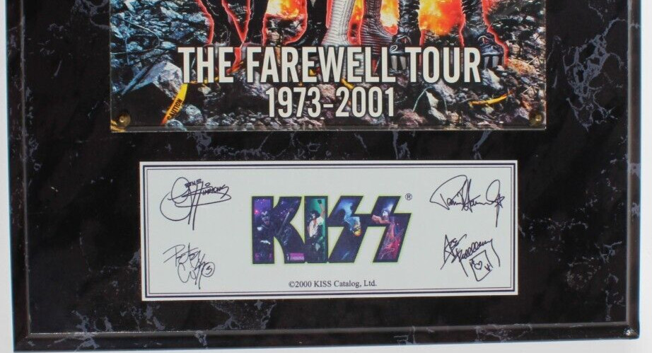 Vintage KISS Catalog BAND 2000 The Farewell Tour Wall Plaque Signatures