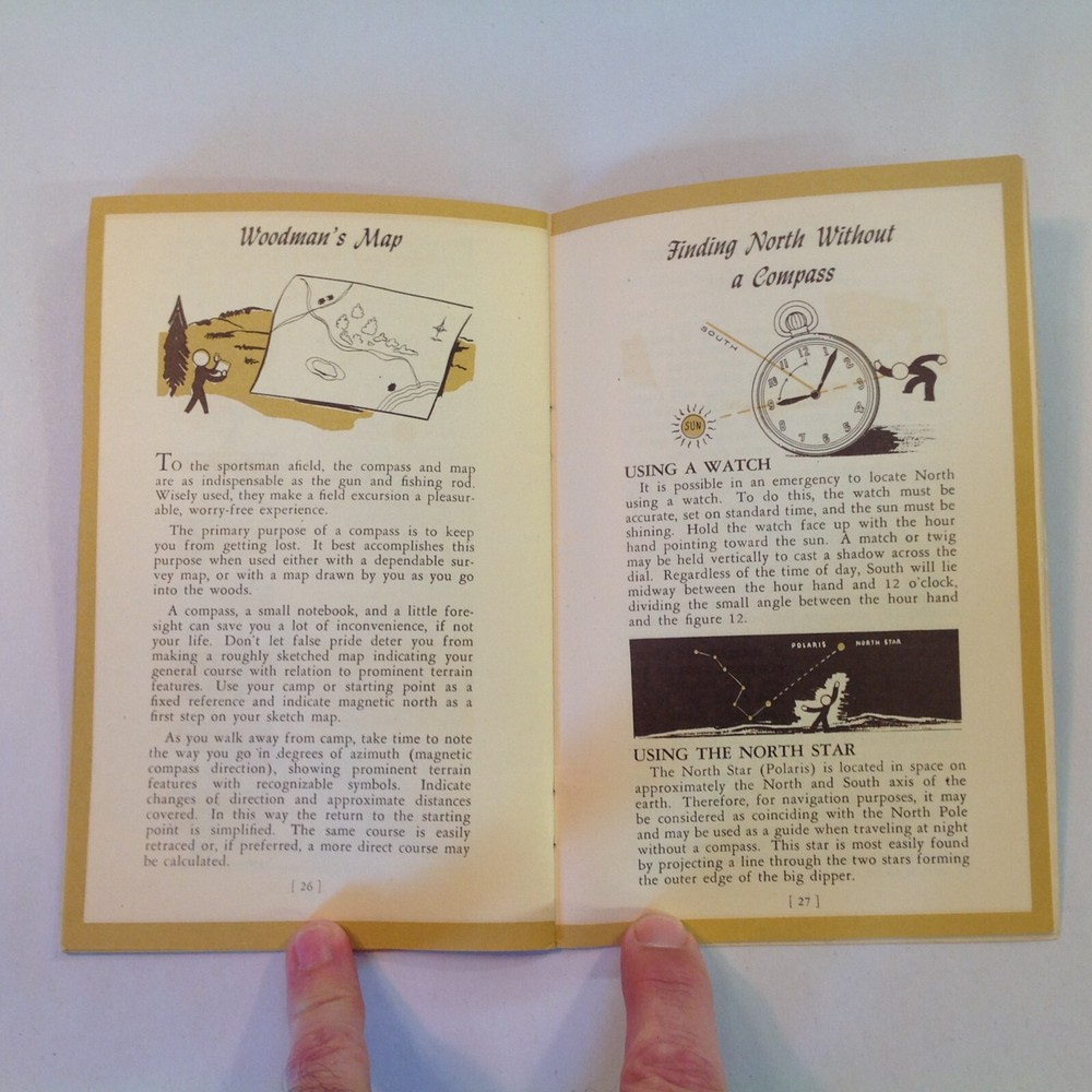 Vintage 1945 DuPage Compass Handbook and Map Encyclopedia Instructions Guide