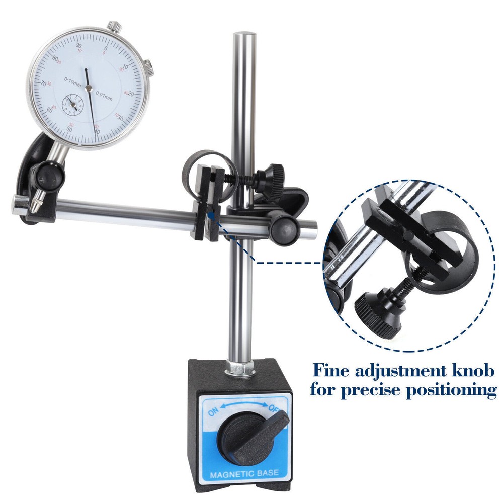 Dial Indicator with Magnetic Base 0.001"Precision Gauge Test Indicator Point Set