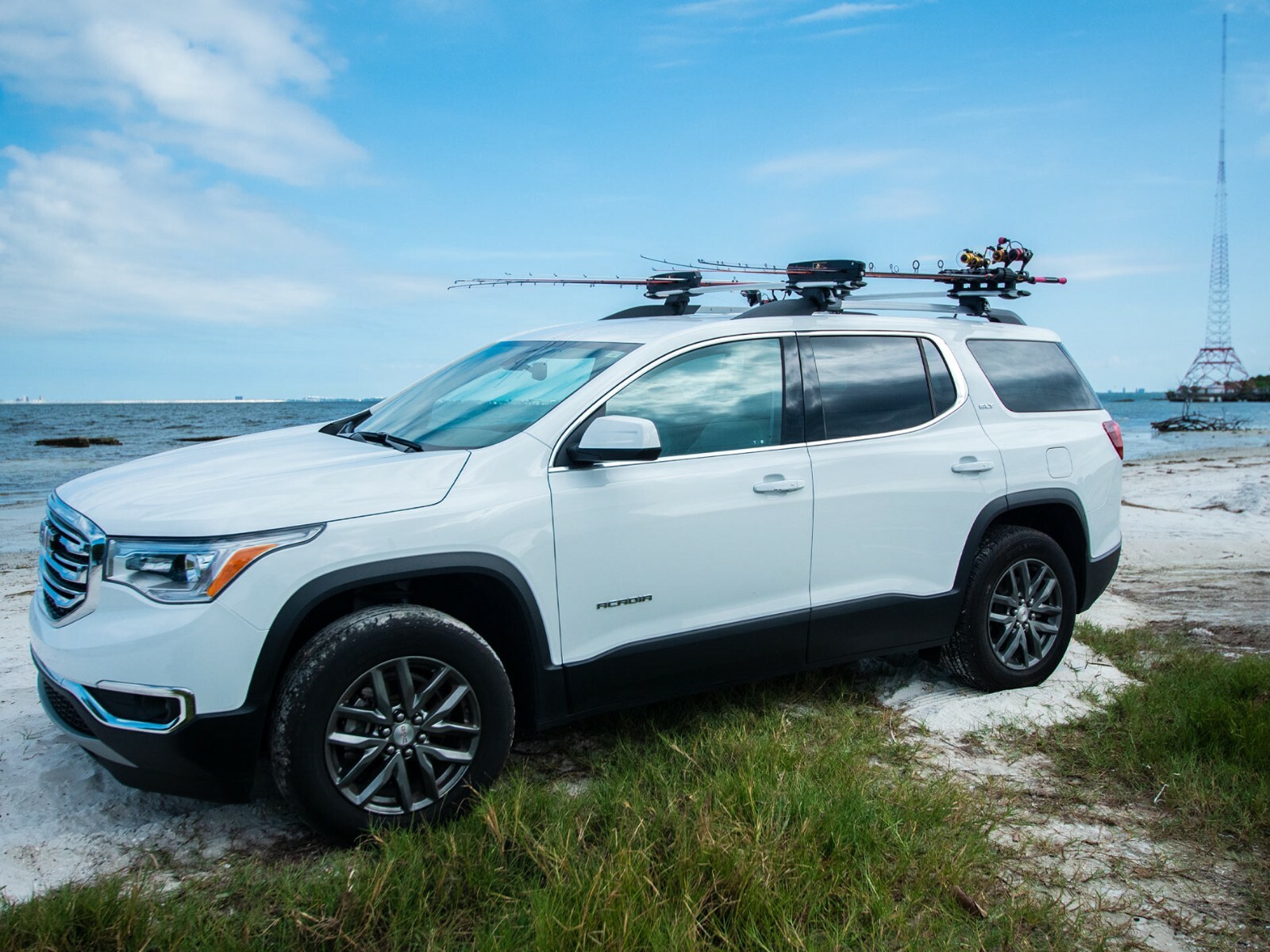 Up-Right Car / SUV Roof Rack Fishing Rod Transportation System 4 Rod Carrier