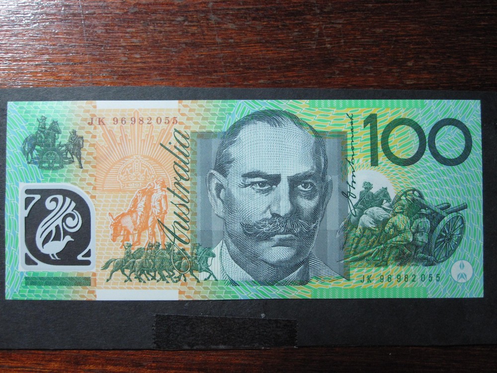 Aust One Hundred Dollars Polymer Fraser Evans JK96 Prefix - Consecutive Pair