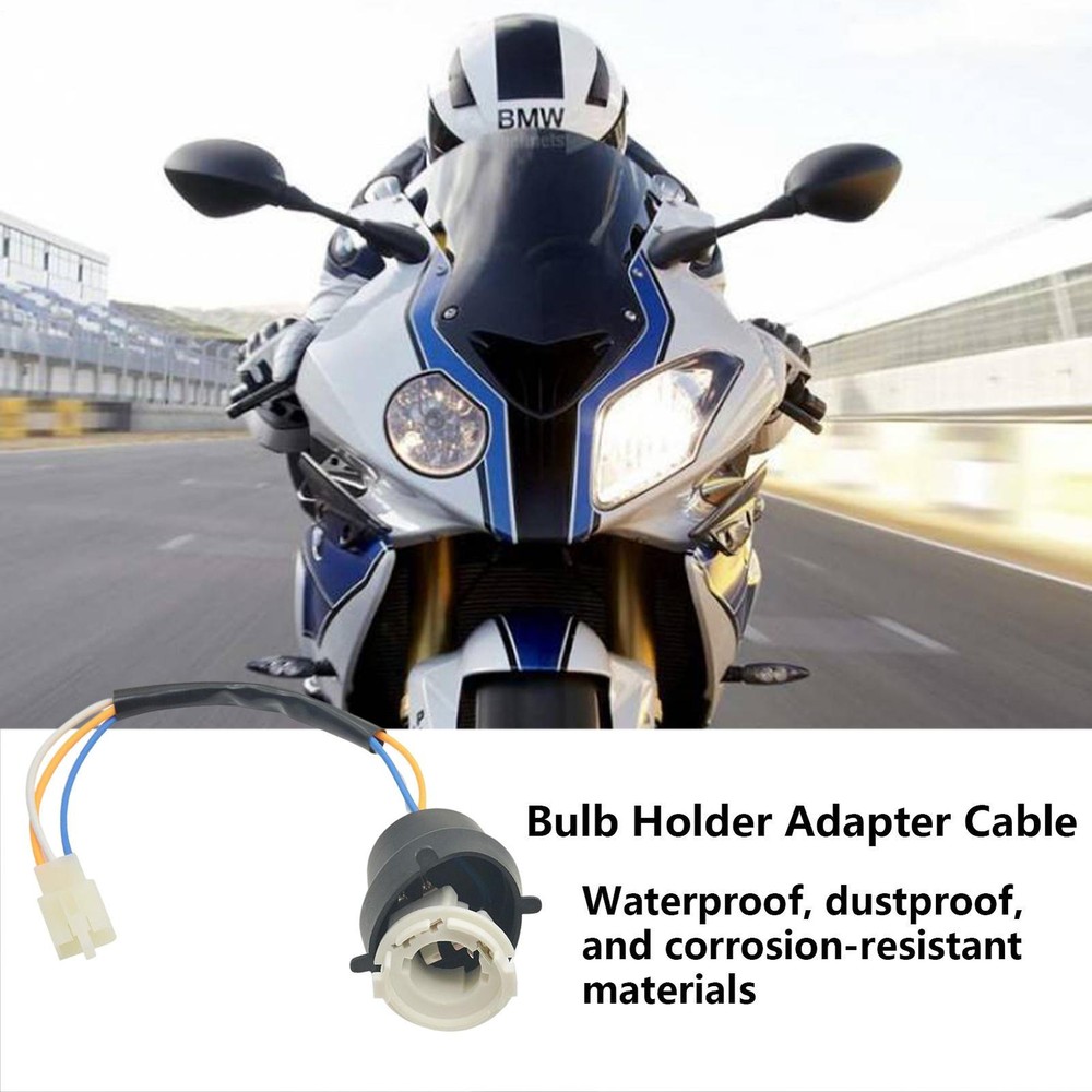 Multi-Purpose Lamp Socket LED Headlight Bulb Adapter Holder Socket for Scooter