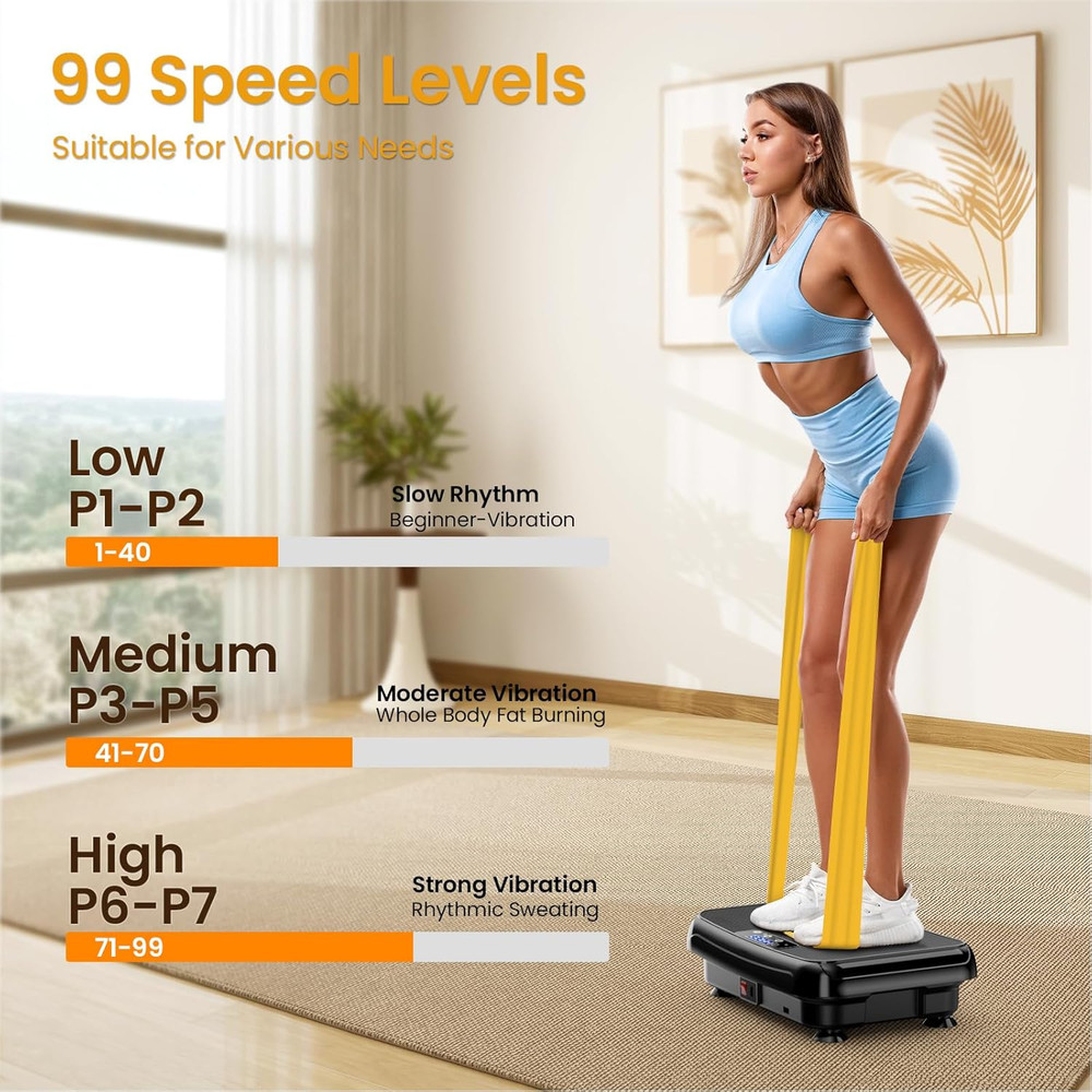 Vibration Plate Exercise Machine Mini Vibrating Plates for Sedentary Users, Help