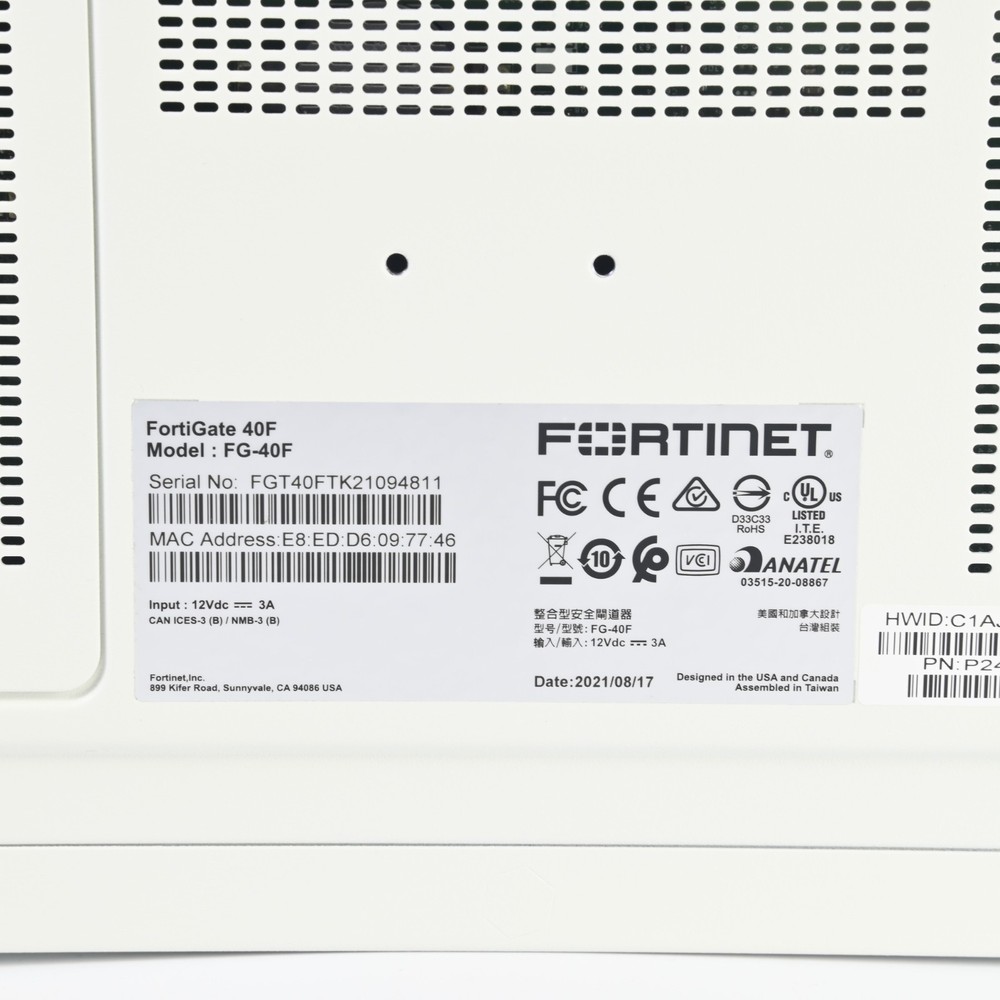 【Select License Duration】 Fortinet FG-40F Fortigate-40F Network Security Working