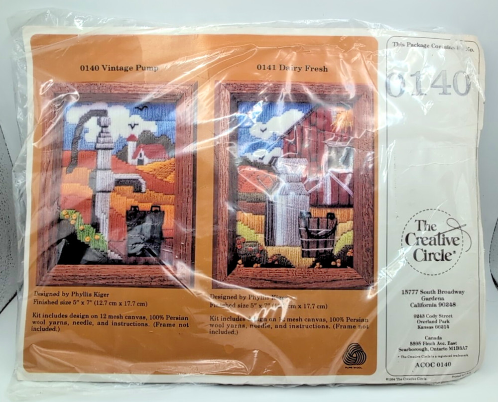 The Creative Circle Needlepoint Long Stitch Kit 0140 Vintage Pump
