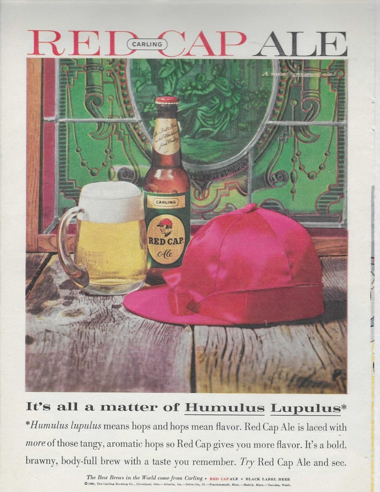 CARLING RED CAP ALE ORIGINAL PRINT AD
