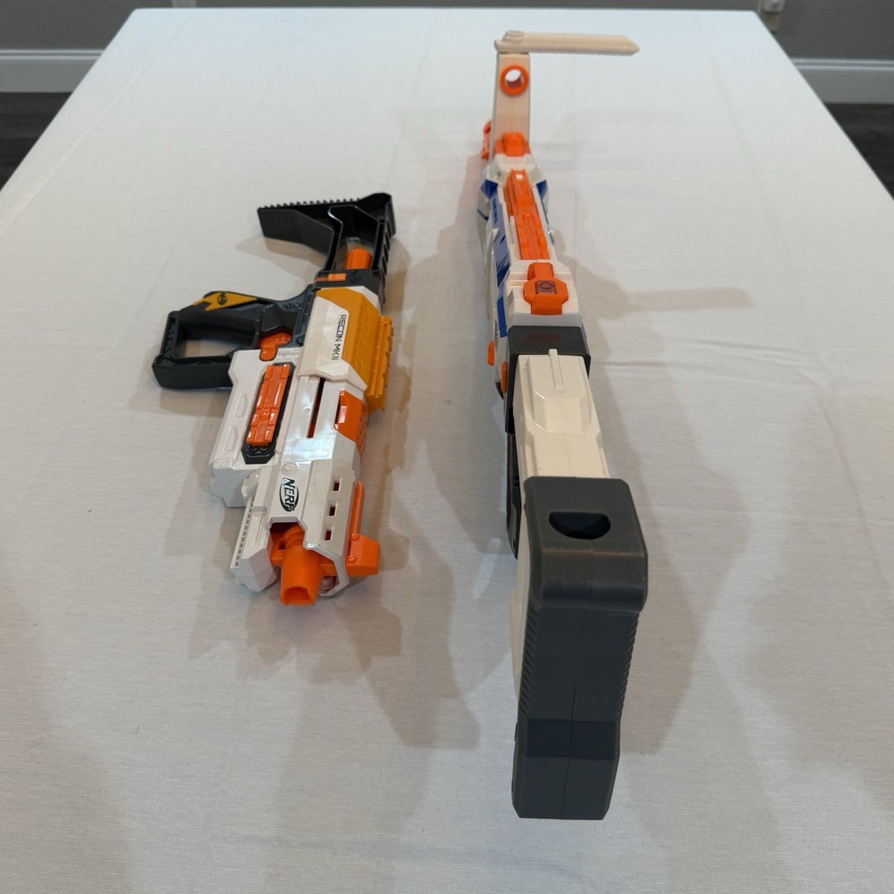 Nerf N-Strike Motorized Modulus Regulator & MK II w/ Attachments Tested/working
