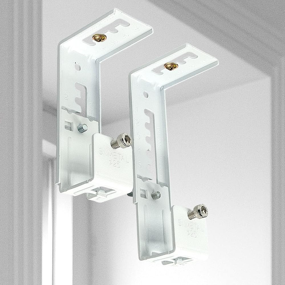 Height Bracket Adjustable for Window Curtains Rod Holders and Blind with Scre...