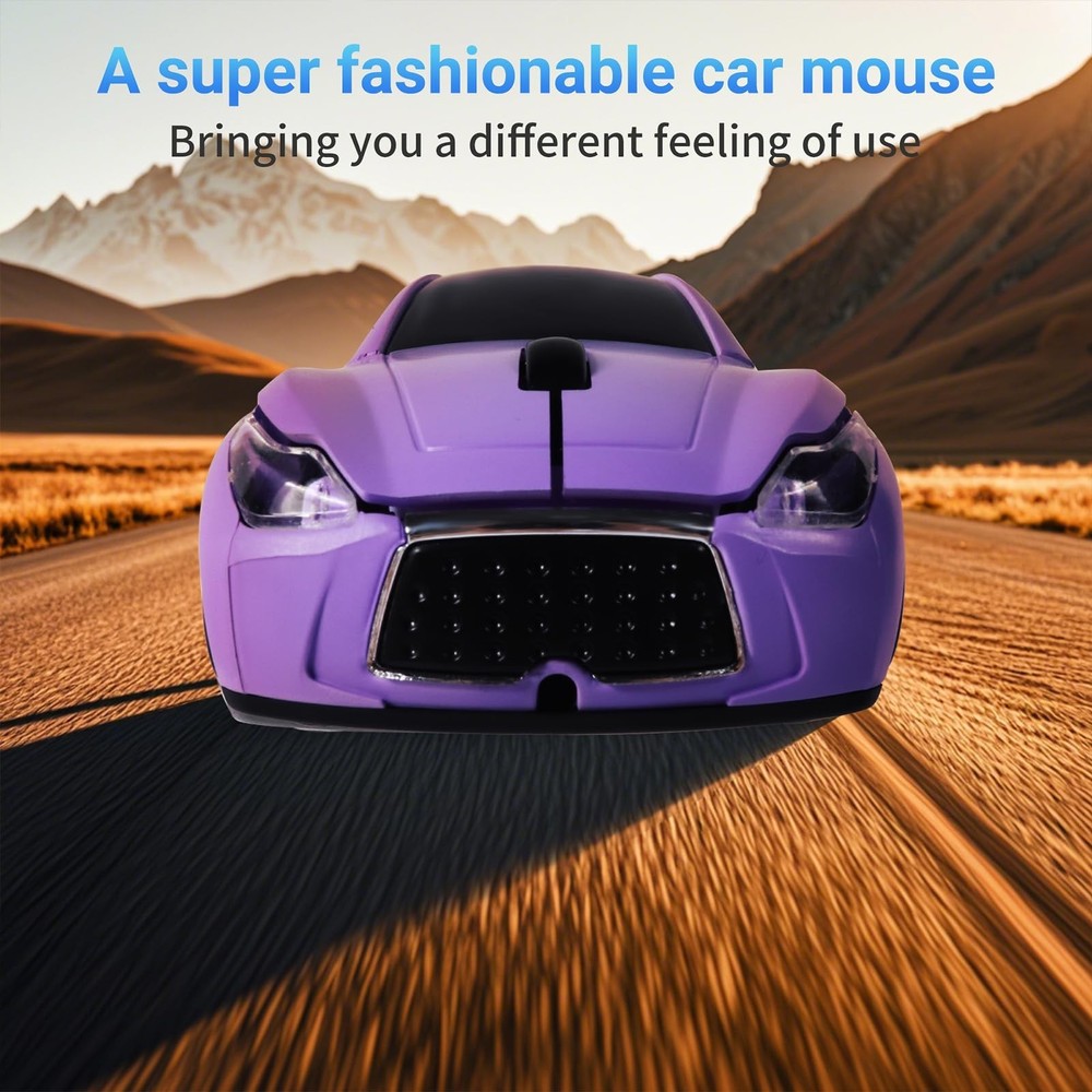 elec Space Car Mouse, Wireless Mouse (Purple) Purple