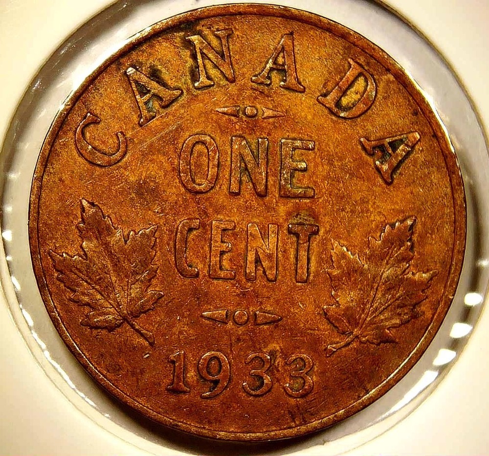 1933 Canada Small Cent King George V