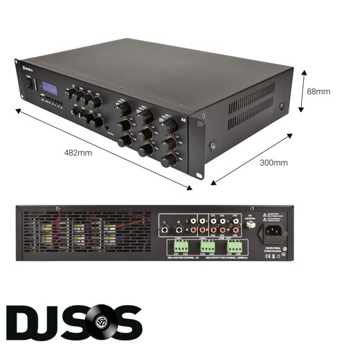 ADASTRA A6 Multi Zone 6X 200W Stereo Amplifier With Bluetooth USB SD FM Install