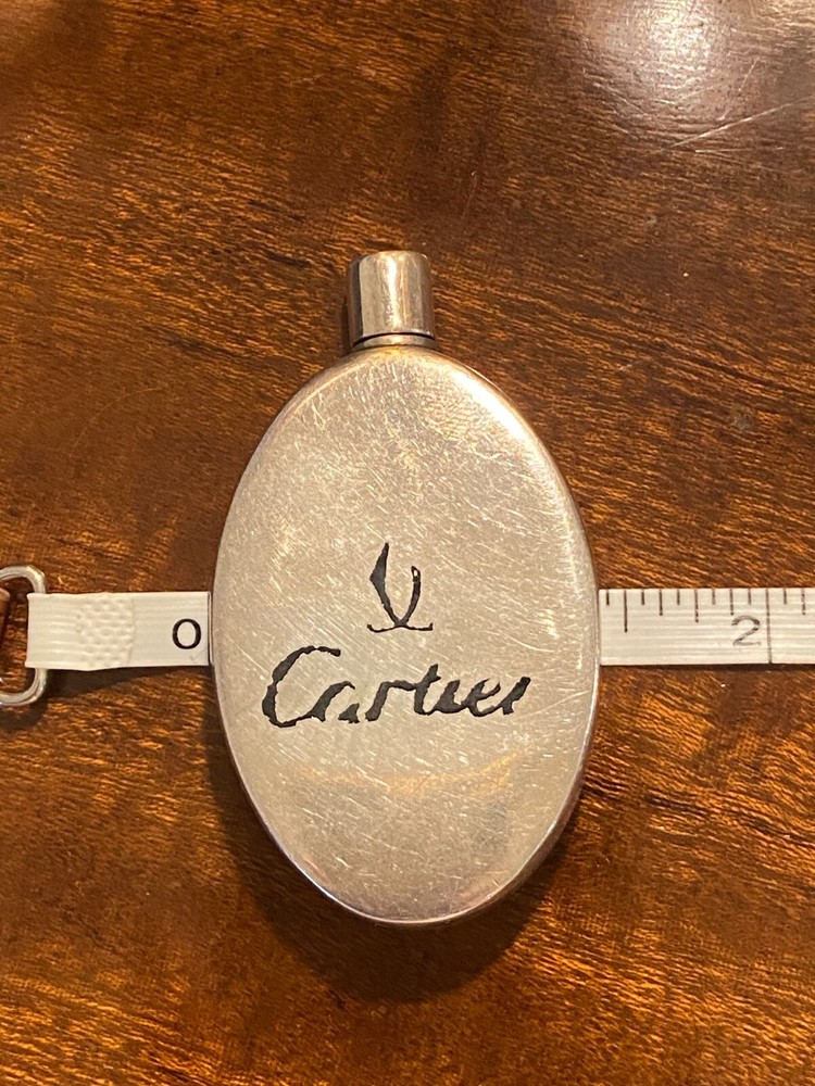 antique cartier sterling silver perfume bottle