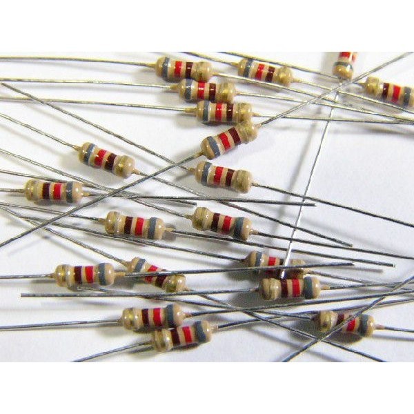 22Ω 1/4W Carbon Resistor ±5% (100 pcs)