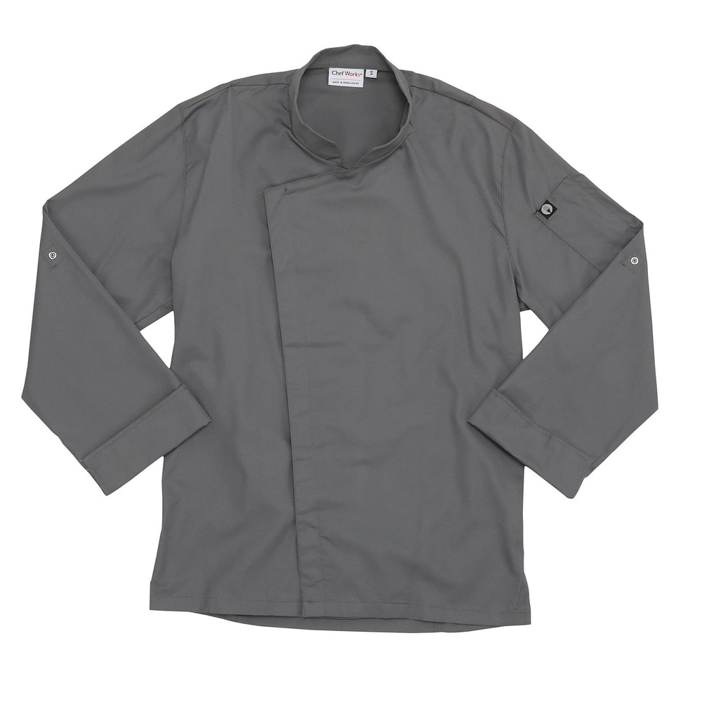 Men's Lansing Chef Coat, Grey, Large