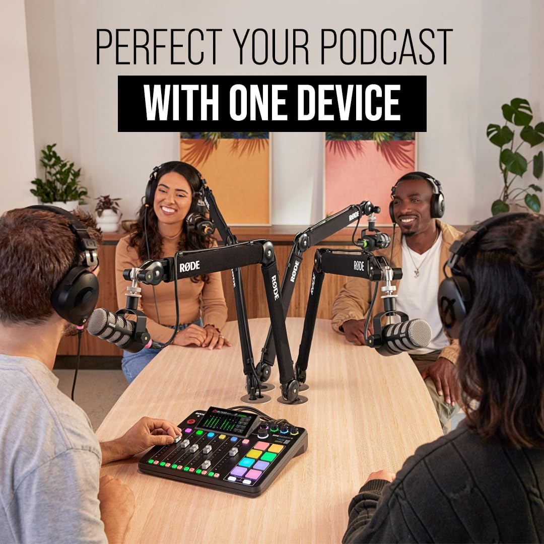 RODECaster Pro II All-in-One Audio Console for Podcasting Streaming Music Black