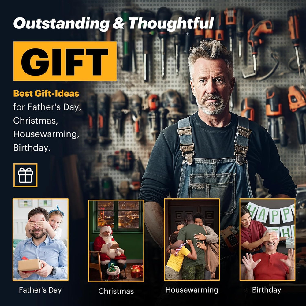 Power Tool Organizer for Tool Storage, Drill Holder Wall Mount with Screwdriver