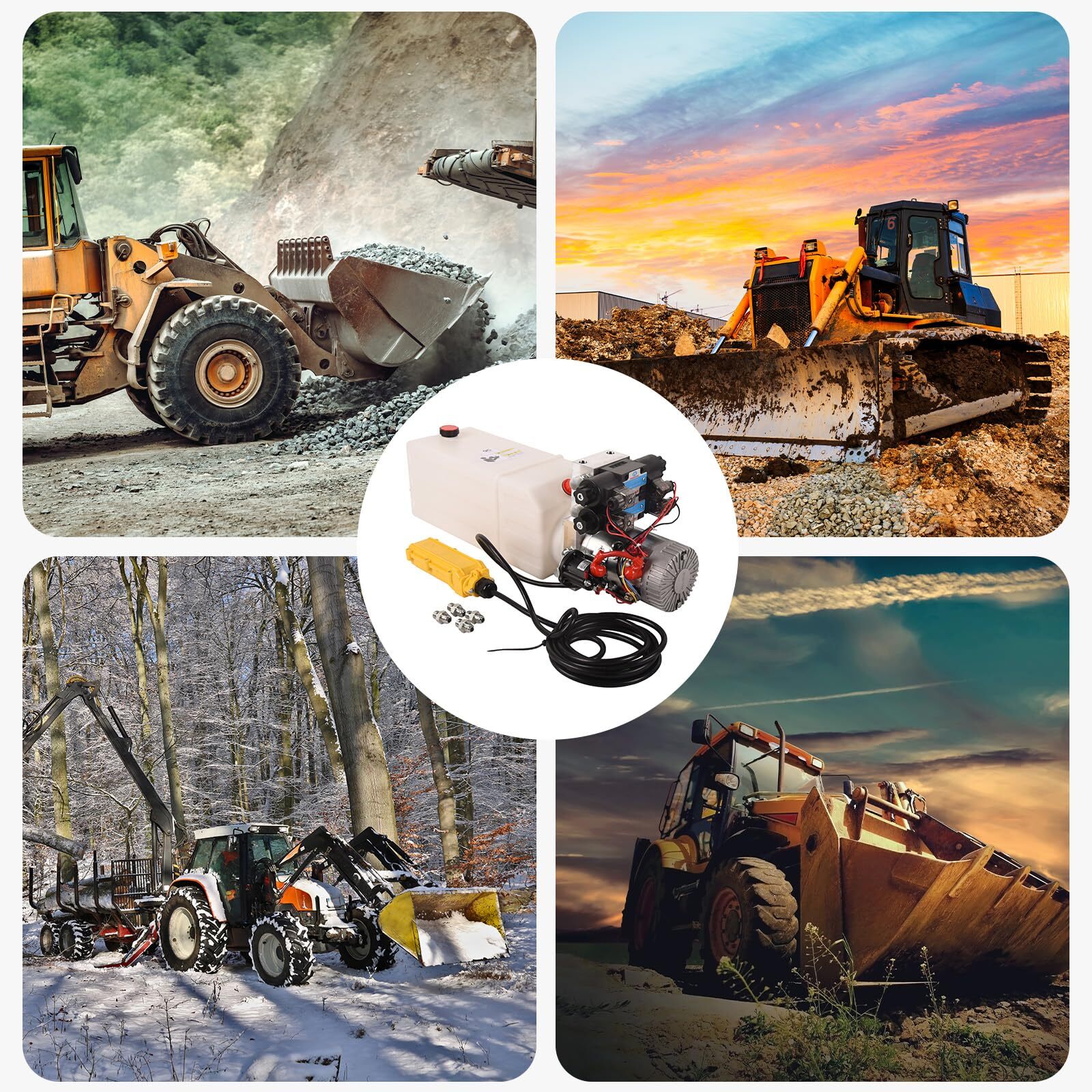 8 Quart Hydraulic Pump 12V DC Hydraulic Power Unit Double Acting Hydraulic Pump