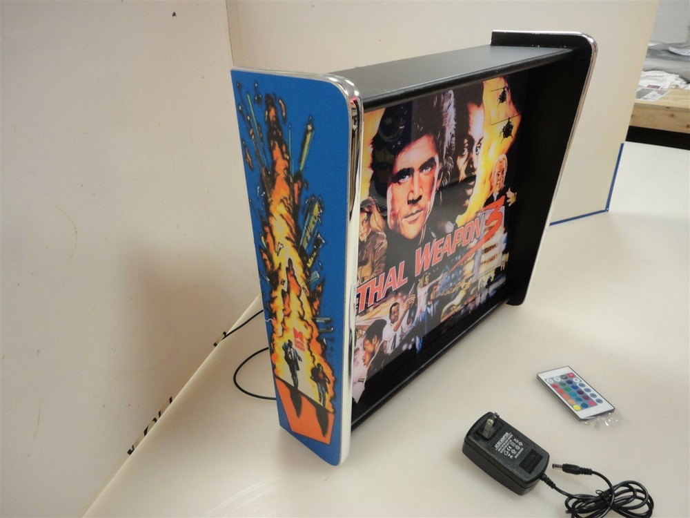 Lethal Weapon Pinball Head LED Display light box