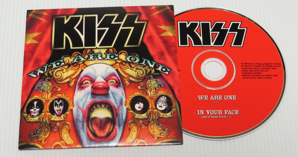 KISS WE ARE ONE / IN YOUR FACE PROMOTIONAL CD 1998 OFFICIAL MERCURY RELEASE