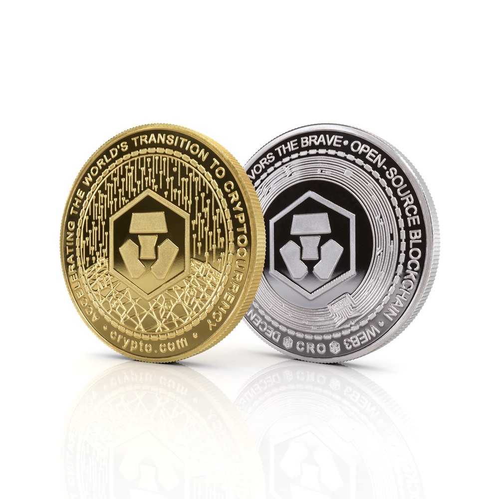 Cryptochips | Crypto.com (CRO) Physical Crypto Coin | Commemorative Gold