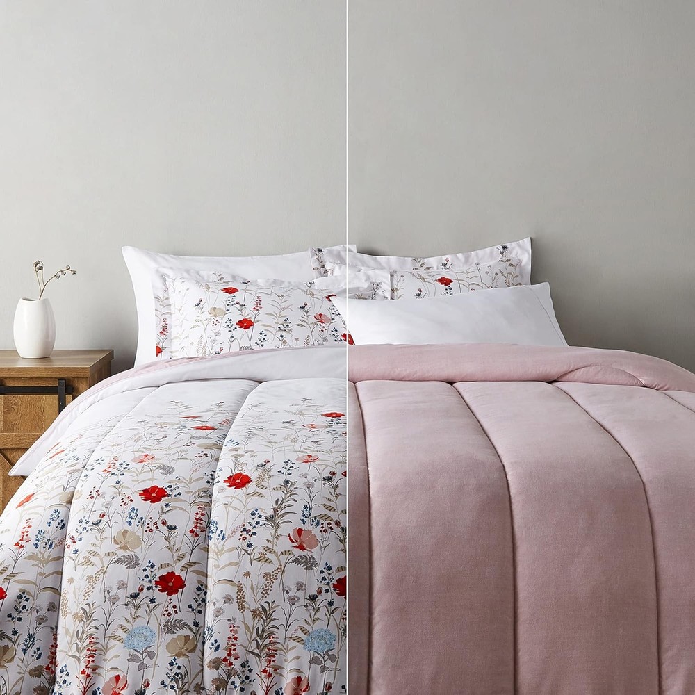 King Size Comforter Sets Ultra-Soft Lightweight Microfiber Reversible 3-Piece