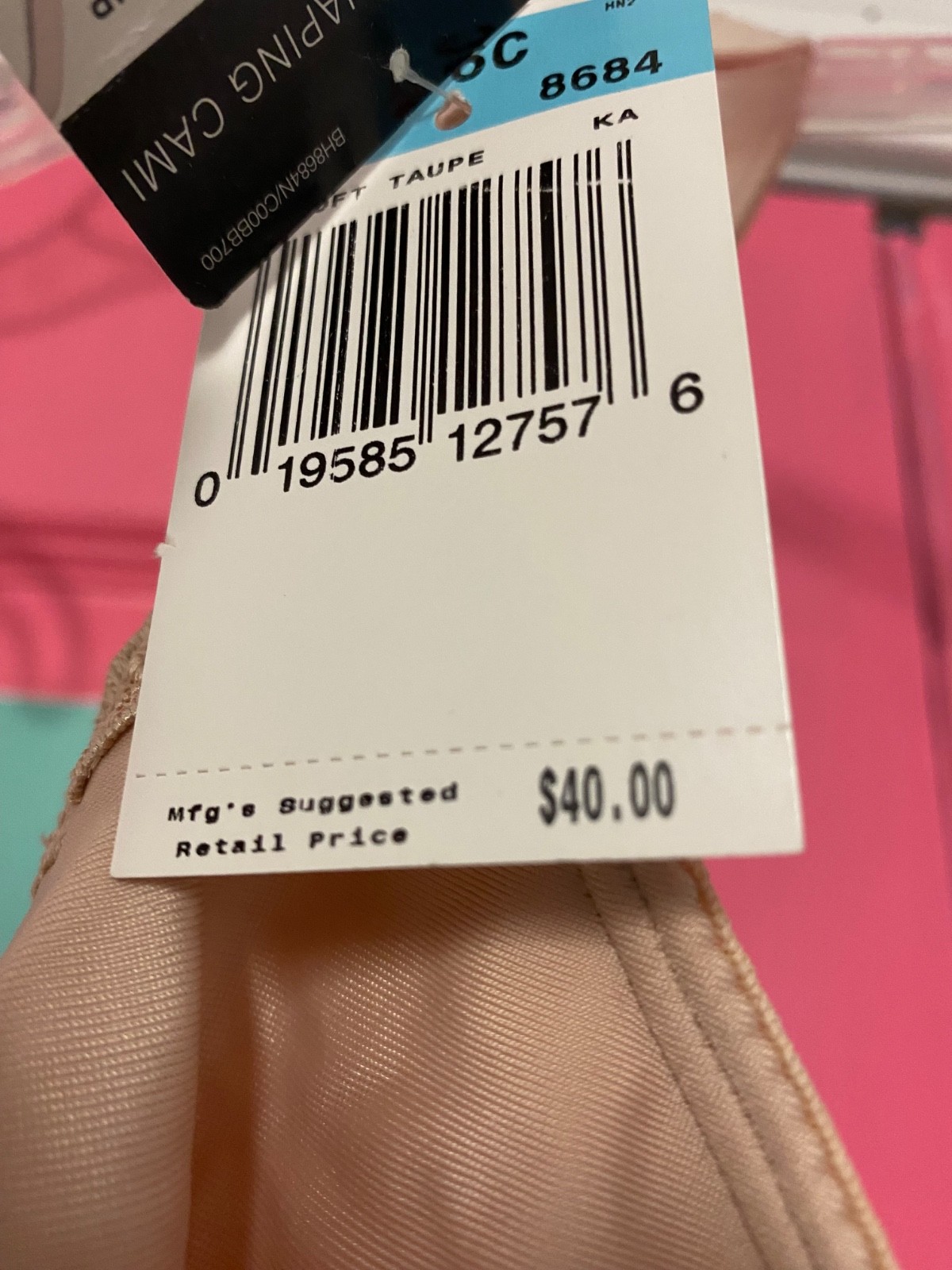 Bali Camisole Cami Minimizer Shapewear 36C or 38C Underwire Modest Style 8684