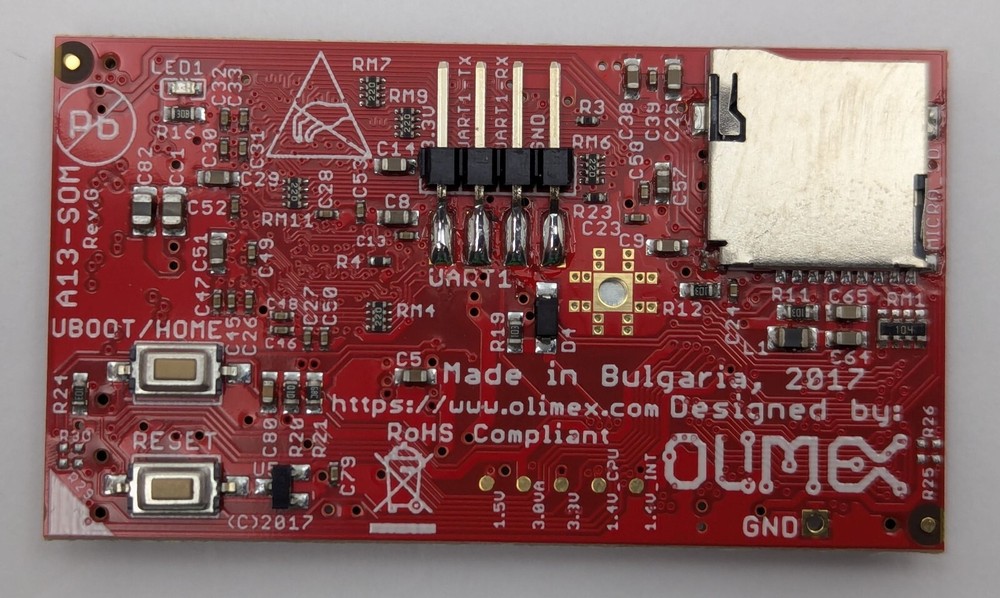 NEW Olimex A13-SOM-512 G1 Linux Android System on Module - A13 Cortex-A8 ARM CPU