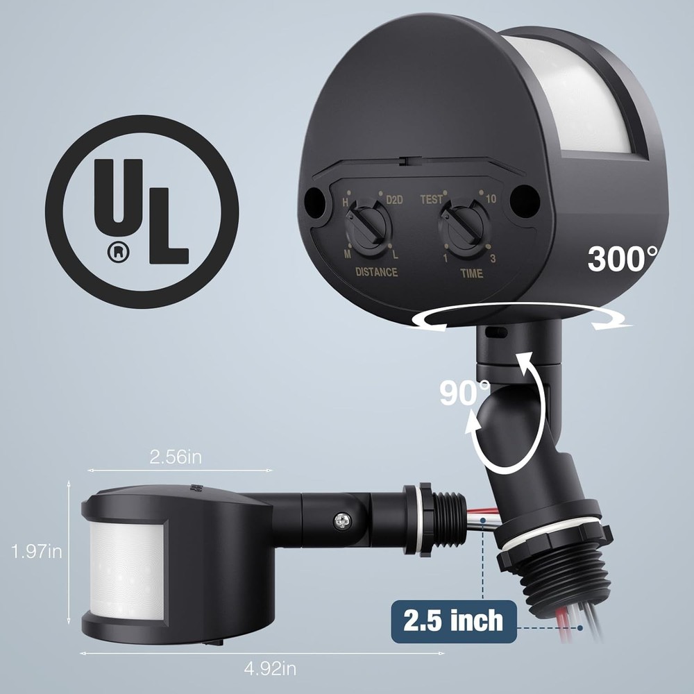 Onforu Motion Sensor, Dusk to Dawn Detector, Timer, Adjustable Detection Distanc