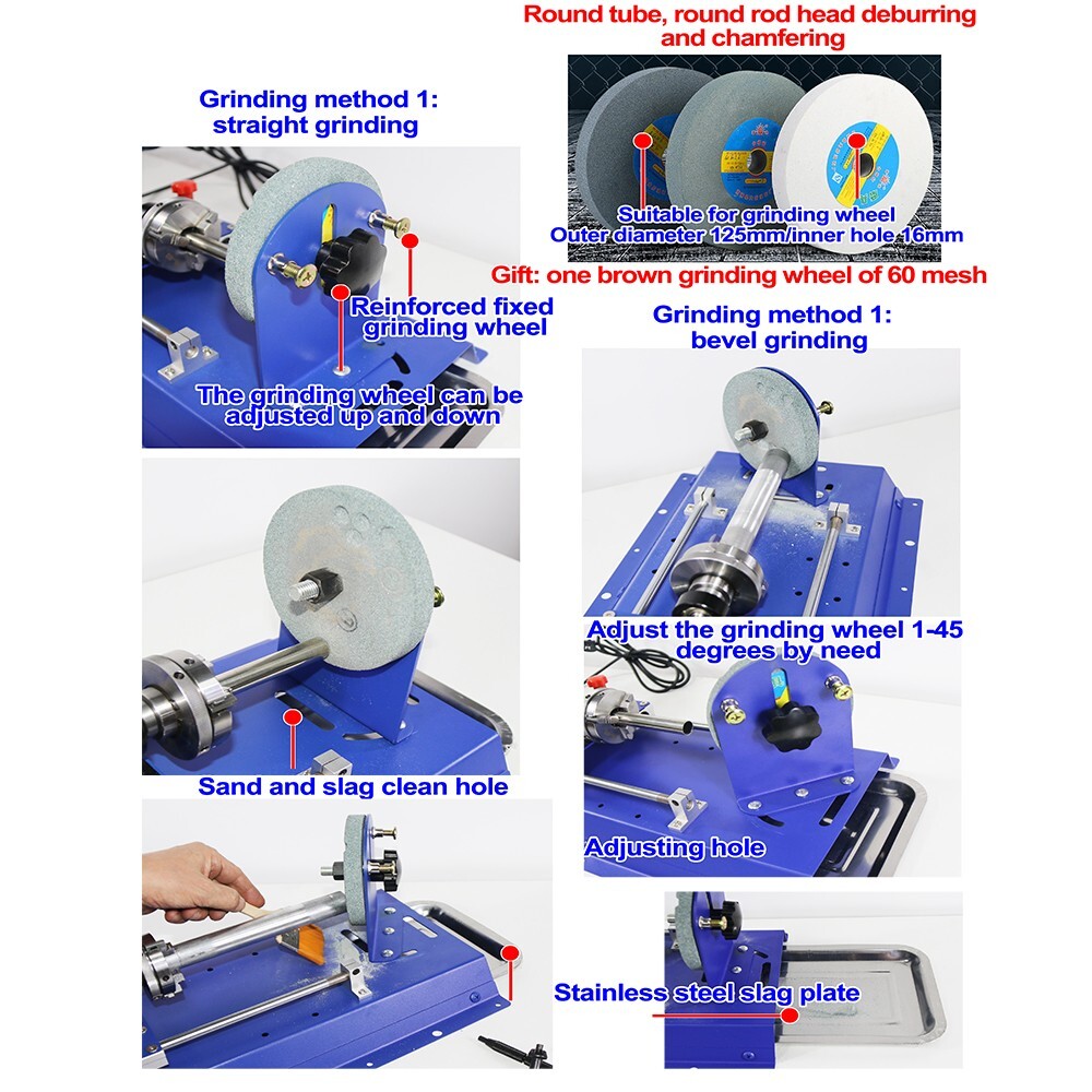 TECHTONGDA TJ10 Small Metal Pipe Rod Multifunctional Processing Machine New
