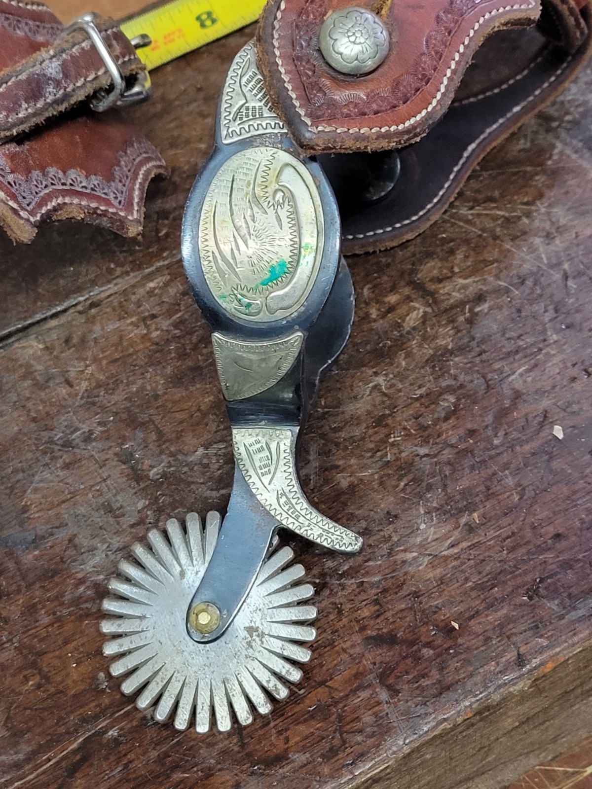 Vintage Western Spurs With Leather Strap
