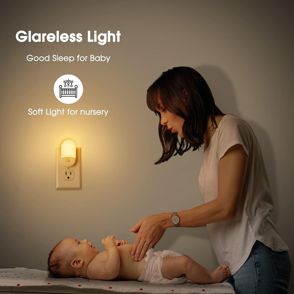 Adjustable Brightness LED Night Lights [2 Pack] - Energy Efficient & Reliable