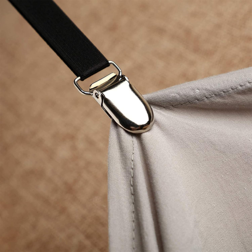 12 Pcs Bed Sheet Clips Straps Sheet Corner Straps Holder Adjustable Mattress Cli