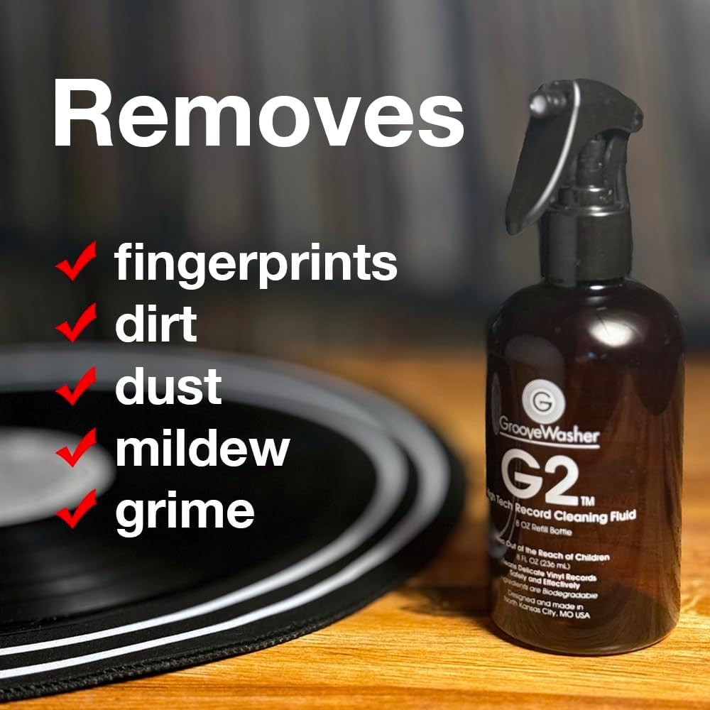 G2 Record Cleaning Fluid Refill Bottle, 8 Fl Oz