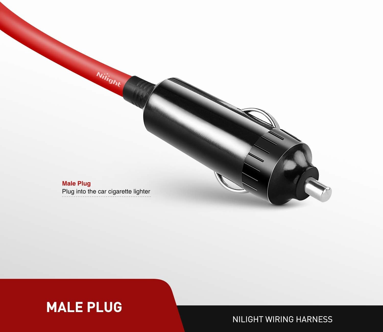 Cigarette Lighter Extension Cord Cable Heavy Duty 6Ft 12V/24V Car Charger with C