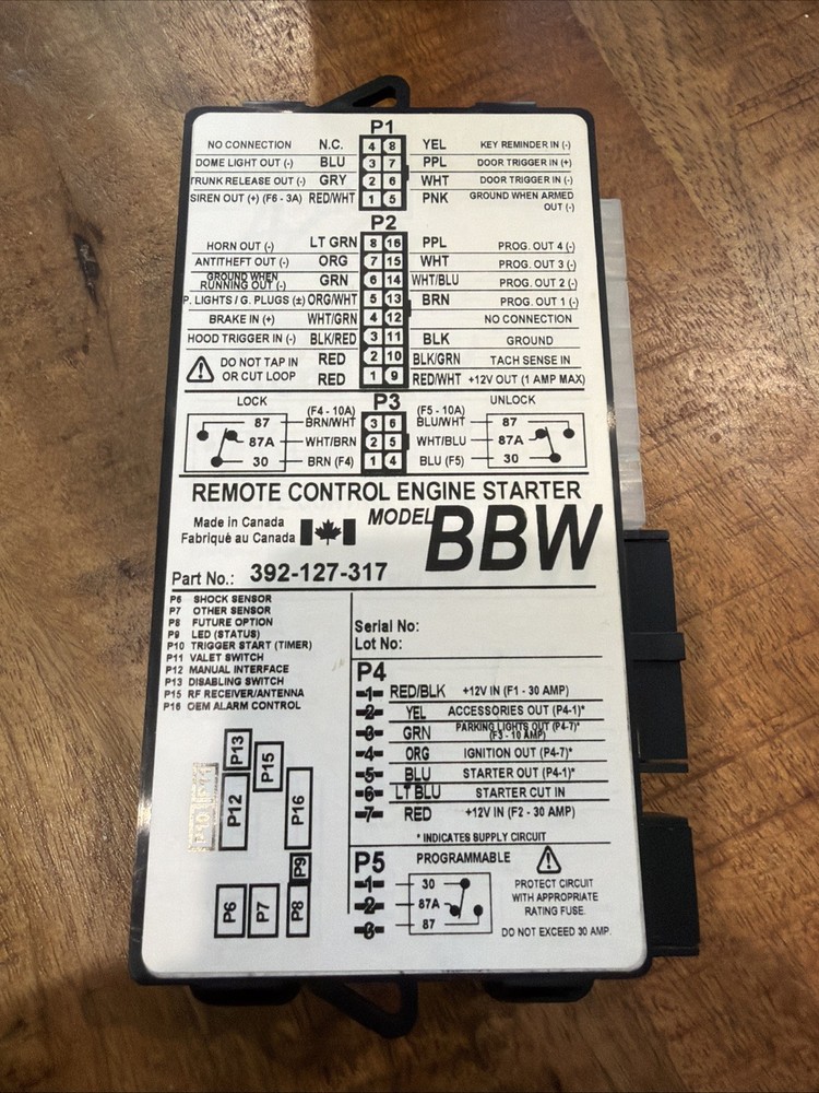 🔥 NEW ASTROFLEX 392-127-317 Remote Control Engine Starter Model BBW