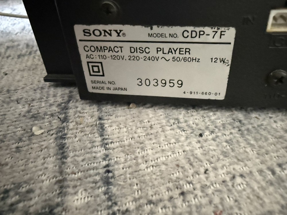 SONY CDP-7F Vintage CD/CDR Deck