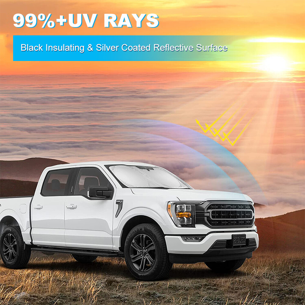 Jumbo Extra Large Car Front Windshield Sun Shade Visor Cover UV Block Foldable