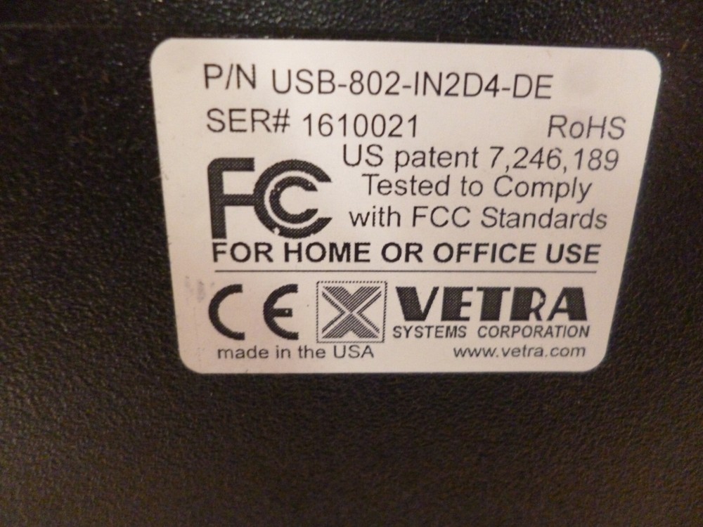 Vetra USB-802-IN2D4-DE 2 port USB DVI quad-head KVM switch W/ front panel