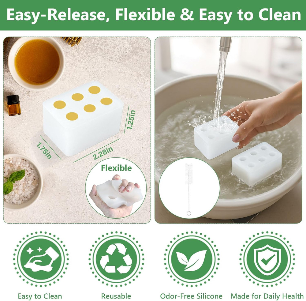 Reusable Suppository Molds Kit,2Ml, Silicone Suppository Molds Kit Includes 4 Tr