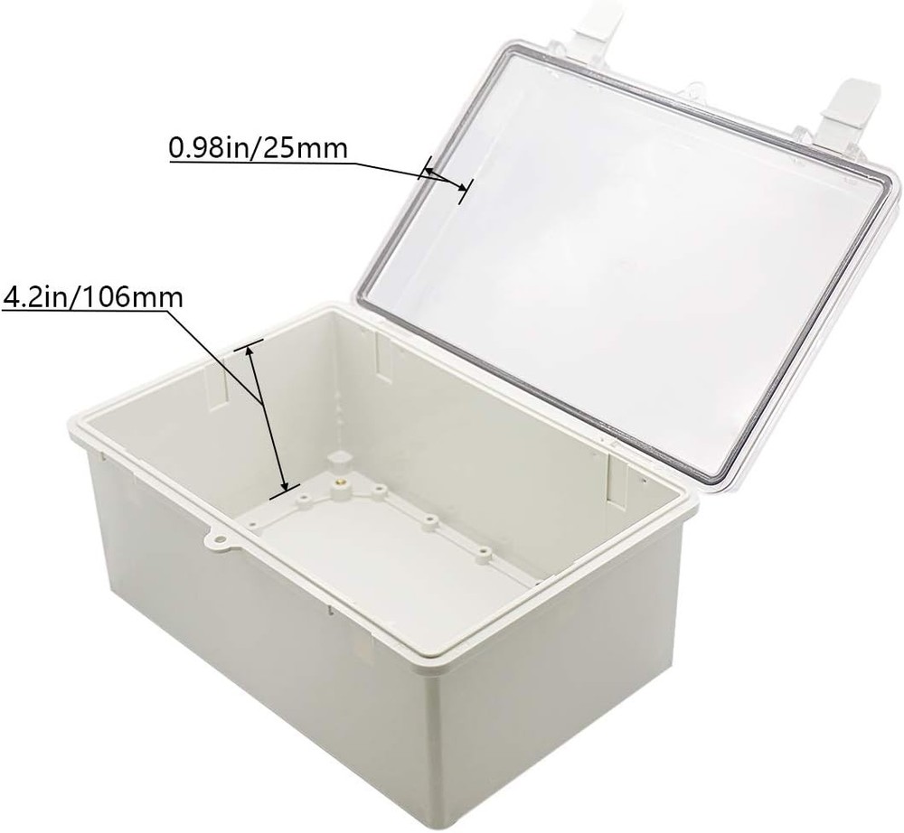 Junction Box ABS Plastic Dustproof Waterproof IP65 Electrical Boxes Hinged Shell