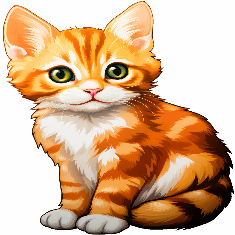 30 Custom Little Ginger Kitten Personalized Address Labels